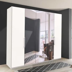 Best Wohnen Weißer Schrank fürs Schlafzimmer mit Spiegeln - Donpiave
