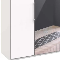 Best Wohnen Weißer Schrank fürs Schlafzimmer mit Spiegeln - Donpiave