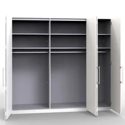 Best Wohnen Weißer Schrank fürs Schlafzimmer mit Spiegeln - Donpiave