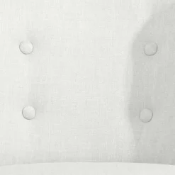 Outlet Wohnen Weißer Sessel mit schwarzen Beinen - Runes