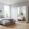 Best Wohnen Weißer 2-türiger Kleiderschrank mit Schiebetüren - Abelina