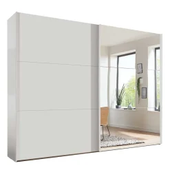 Best Wohnen Weißer 2-türiger Kleiderschrank mit Schiebetüren - Abelina