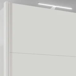 Best Wohnen Weißer 2-türiger Kleiderschrank mit Schiebetüren - Abelina