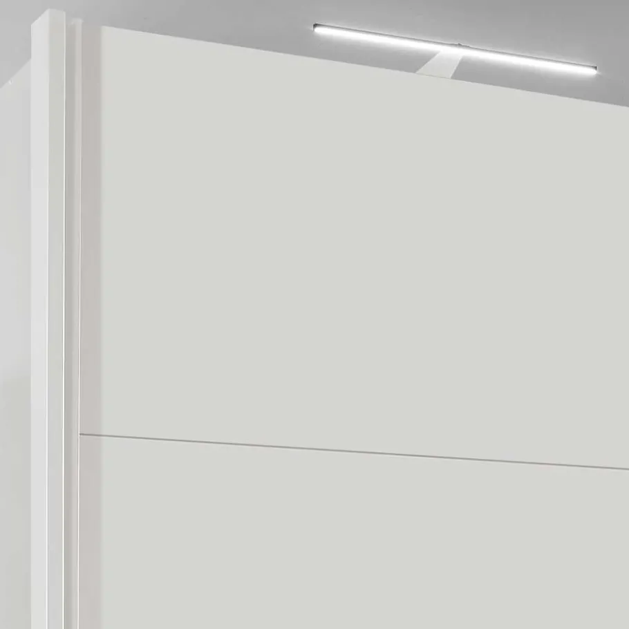 Best Wohnen Weißer 2-türiger Kleiderschrank mit Schiebetüren - Abelina