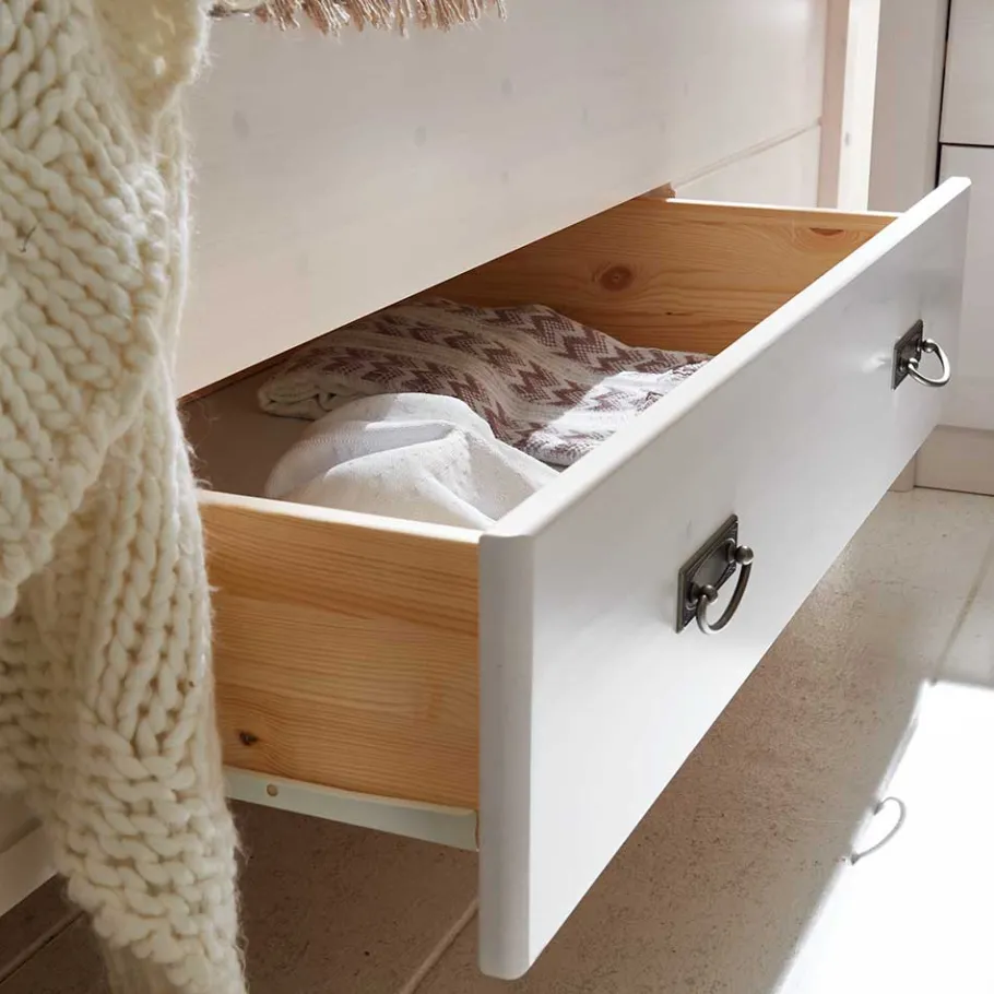 Best Wohnen Weißes Bett als Einzelbett oder Doppelbett - Satumare