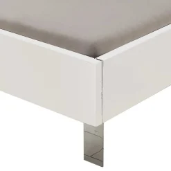 Clearance Wohnen Weißes Bettgestell mit Chrom - Vronica