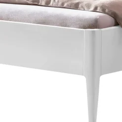 Discount Wohnen Weißes Bettgestell ohne Kopfteil - Jamey