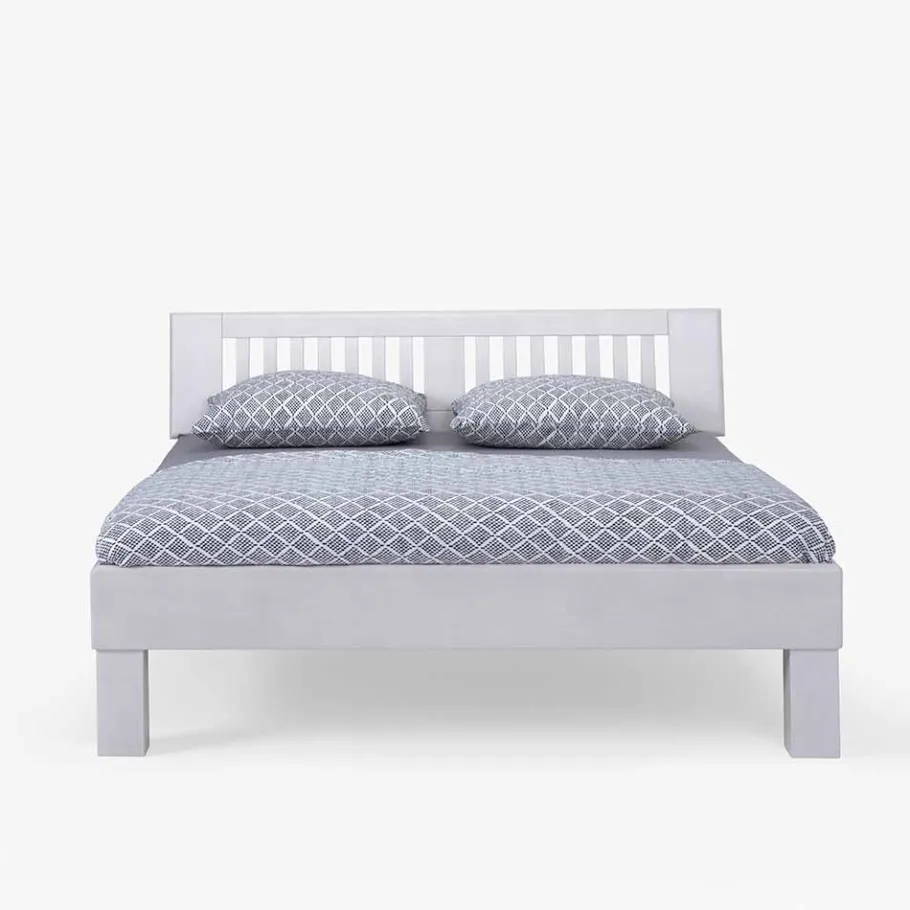 Best Wohnen Weißes Doppelbett Calicantas aus Buche Massivholz