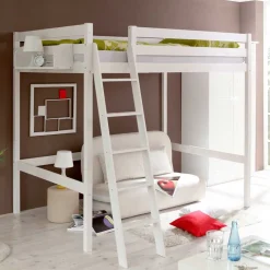Sale Wohnen Weißes Hochbett in 90x200 oder 140x200 - Kerfa