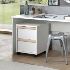 Hot Wohnen Weißes Jugendzimmer Möbel Kombi - Eldrus (fünfteilig)