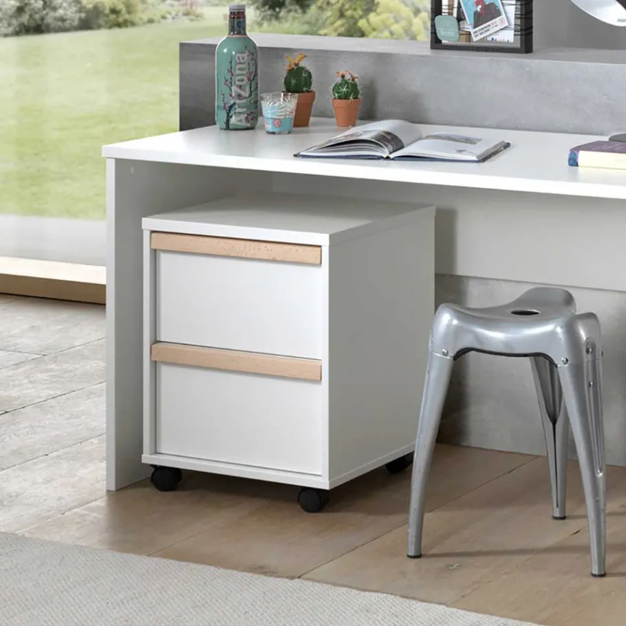 Hot Wohnen Weißes Jugendzimmer Möbel Kombi - Eldrus (fünfteilig)