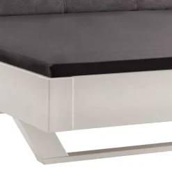 New Wohnen Weißes Kiefernholz-Bett mit Holzkufen - Ondeon