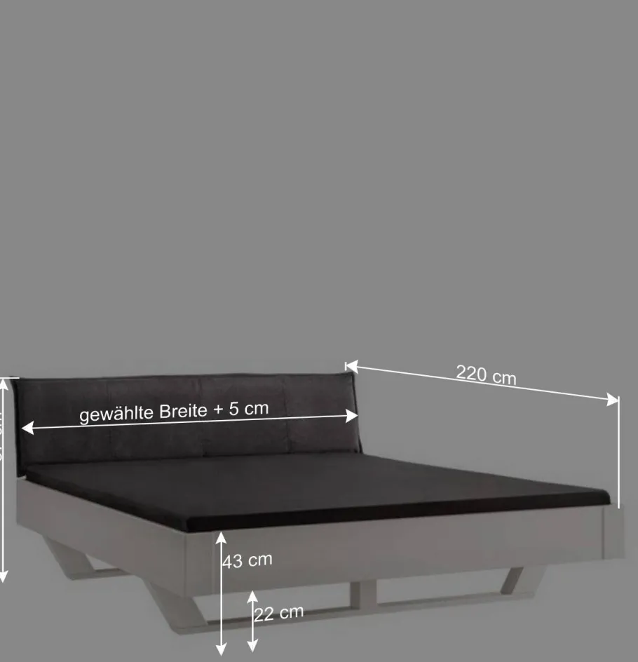 New Wohnen Weißes Kiefernholz-Bett mit Holzkufen - Ondeon