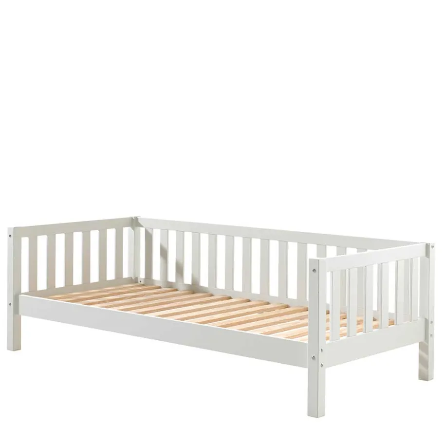 Discount Wohnen Weißes Kojenbett 90x200 cm aus Kiefer - Molo