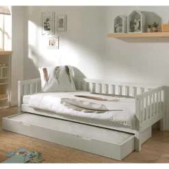 Discount Wohnen Weißes Kojenbett 90x200 cm aus Kiefer - Molo