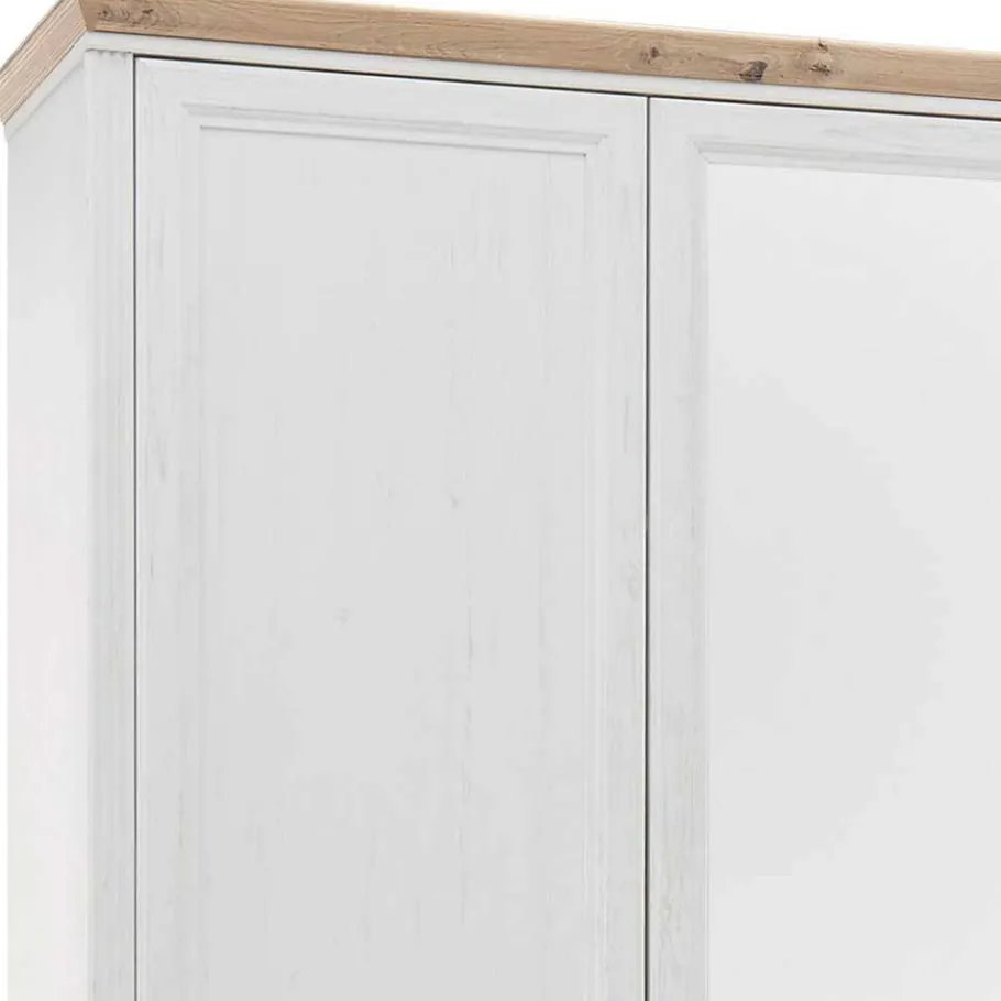 Outlet Wohnen Weißes Landhaus Schlafzimmer Set - Maggio (fünfteilig)