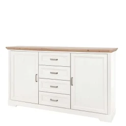 Outlet Wohnen Weißes Landhaus Schlafzimmer Set - Maggio (fünfteilig)