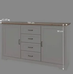Outlet Wohnen Weißes Landhaus Schlafzimmer Set - Maggio (fünfteilig)
