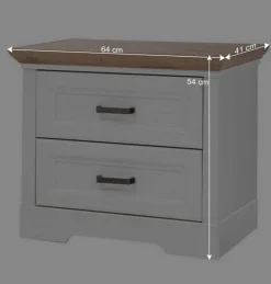 Outlet Wohnen Weißes Landhaus Schlafzimmer Set - Maggio (fünfteilig)
