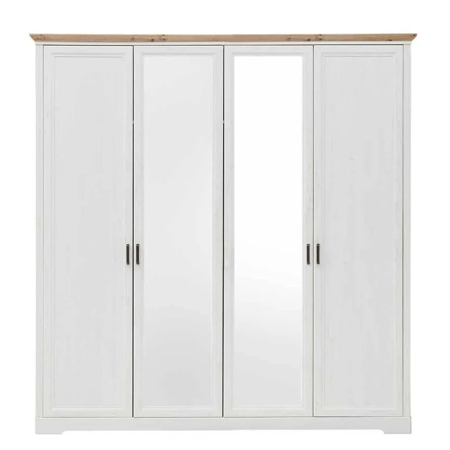 Outlet Wohnen Weißes Landhaus Schlafzimmer Set - Maggio (fünfteilig)