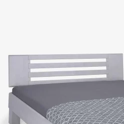 Discount Wohnen Weißes Massivholzbett Annabell mit Kopfteil