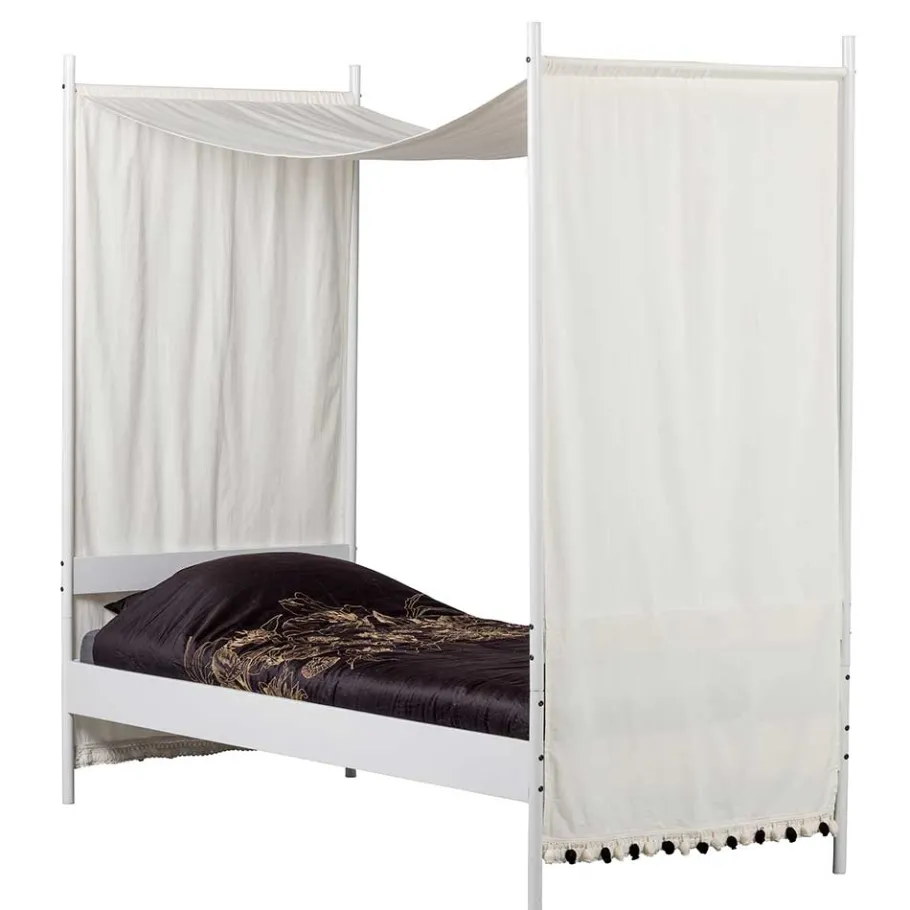 Best Wohnen Weißes Metallbett mit Baldachin - Jenva