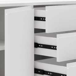 Best Wohnen Weißes Sideboard 150cm mit Haarnadel Beinen - Donny