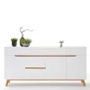 Online Wohnen Weißes Sideboard Maiky mit Griffmulden