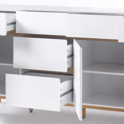 Online Wohnen Weißes Sideboard Maiky mit Griffmulden