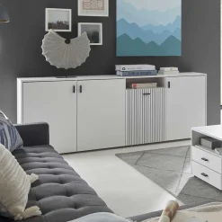 Clearance Wohnen Weißes Sideboard mit zwei Metern Breite - Dualkos