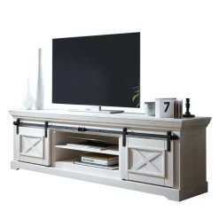 New Wohnen Weißes TV Board im Modern Country Style - Kuito
