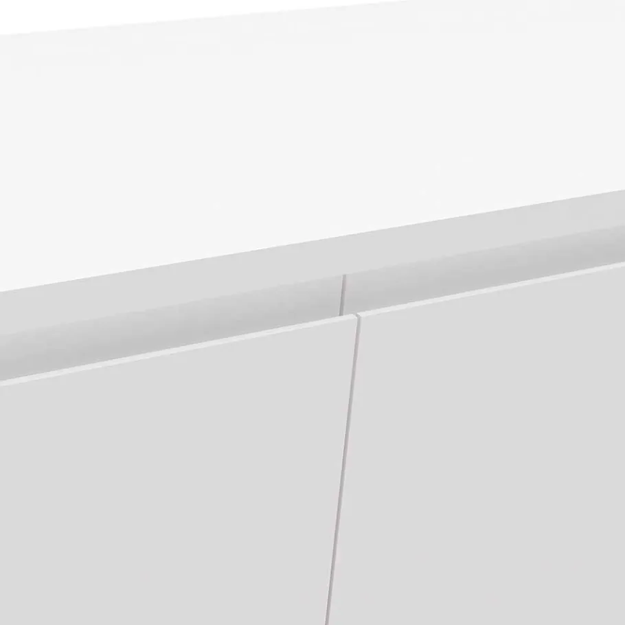 Discount Wohnen Weißes TV Lowboard mit Klappe & Schublade - Marmore