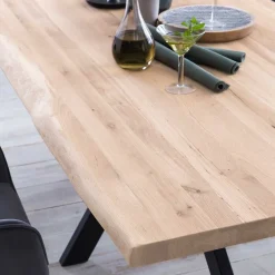 Clearance Wohnen White Wash Esszimmertisch mit Baumkante - Wieza