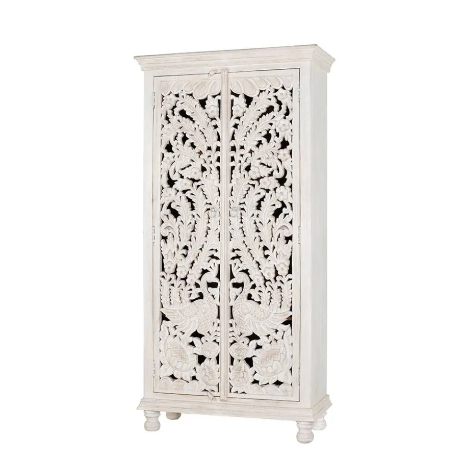 Discount Wohnen White Wash Schrank - dekoratives Design - Snake