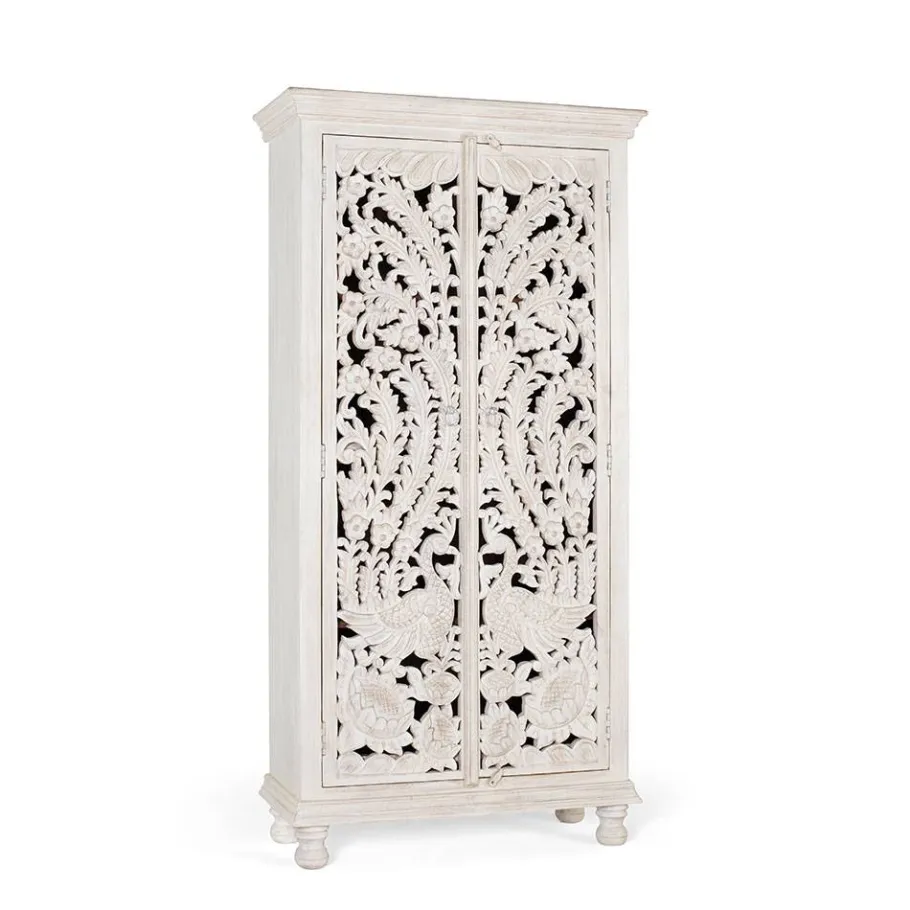 Discount Wohnen White Wash Schrank - dekoratives Design - Snake