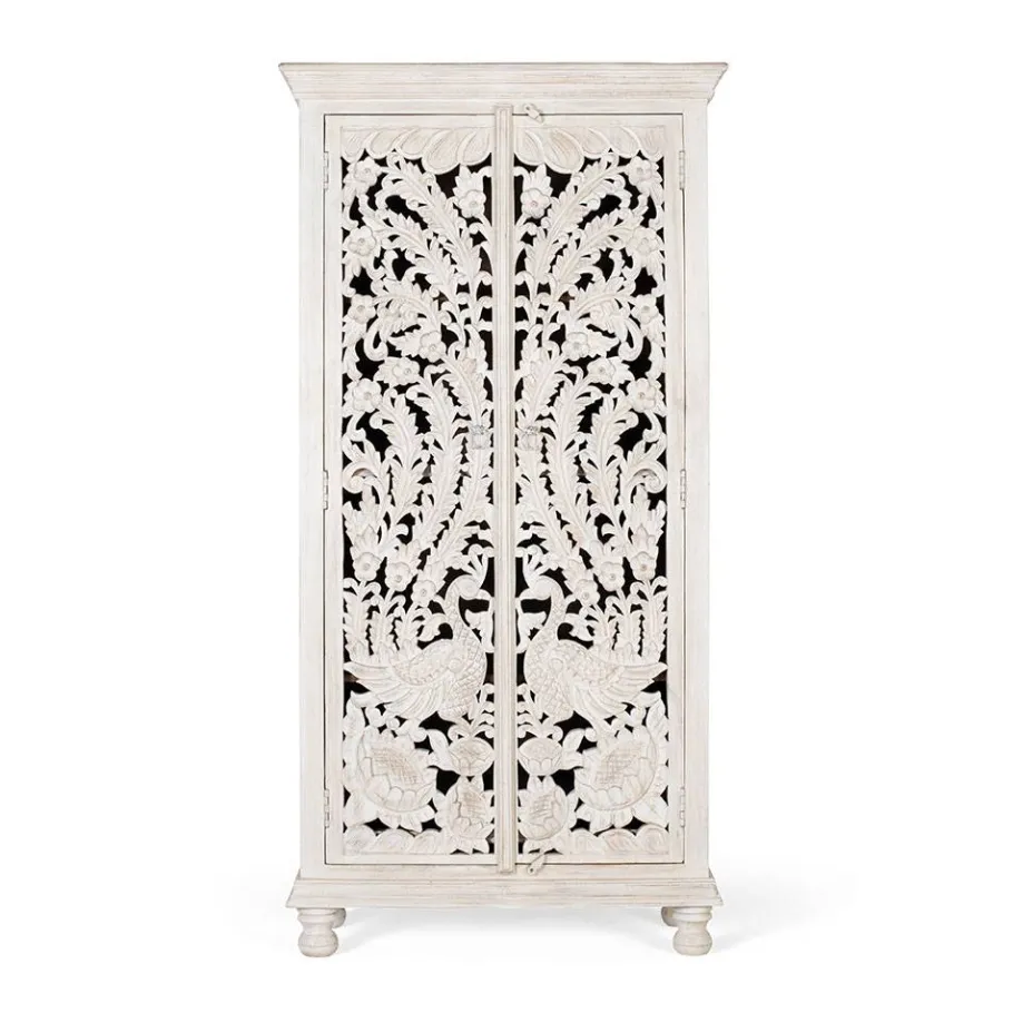 Discount Wohnen White Wash Schrank - dekoratives Design - Snake
