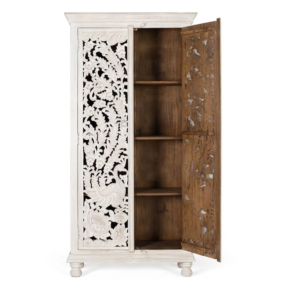 Discount Wohnen White Wash Schrank - dekoratives Design - Snake