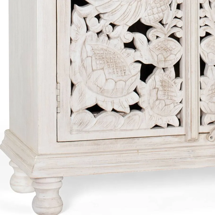 Discount Wohnen White Wash Schrank - dekoratives Design - Snake
