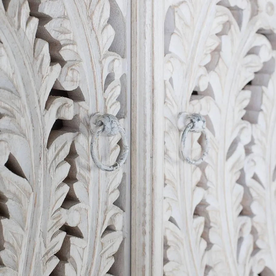 Discount Wohnen White Wash Schrank - dekoratives Design - Snake