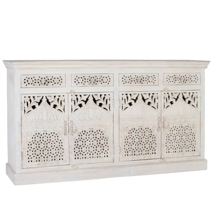 Online Wohnen White Wash Sideboard im orientalischen Stil - Capo