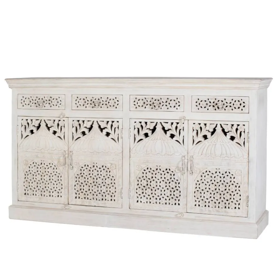 Online Wohnen White Wash Sideboard im orientalischen Stil - Capo