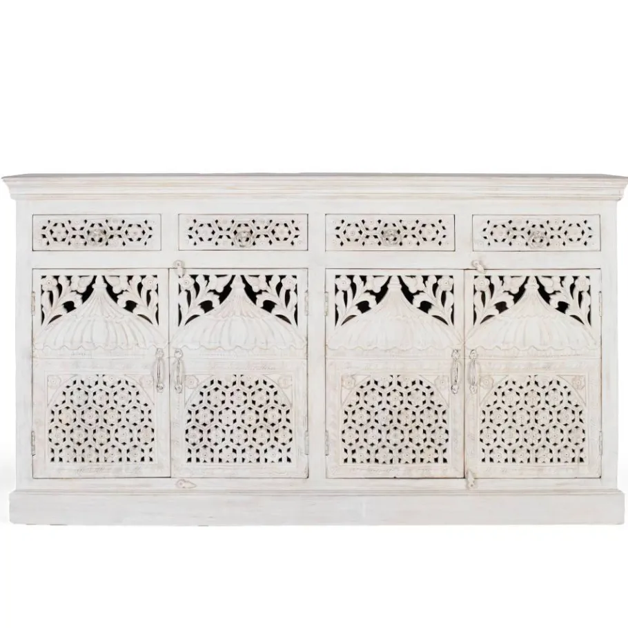 Online Wohnen White Wash Sideboard im orientalischen Stil - Capo