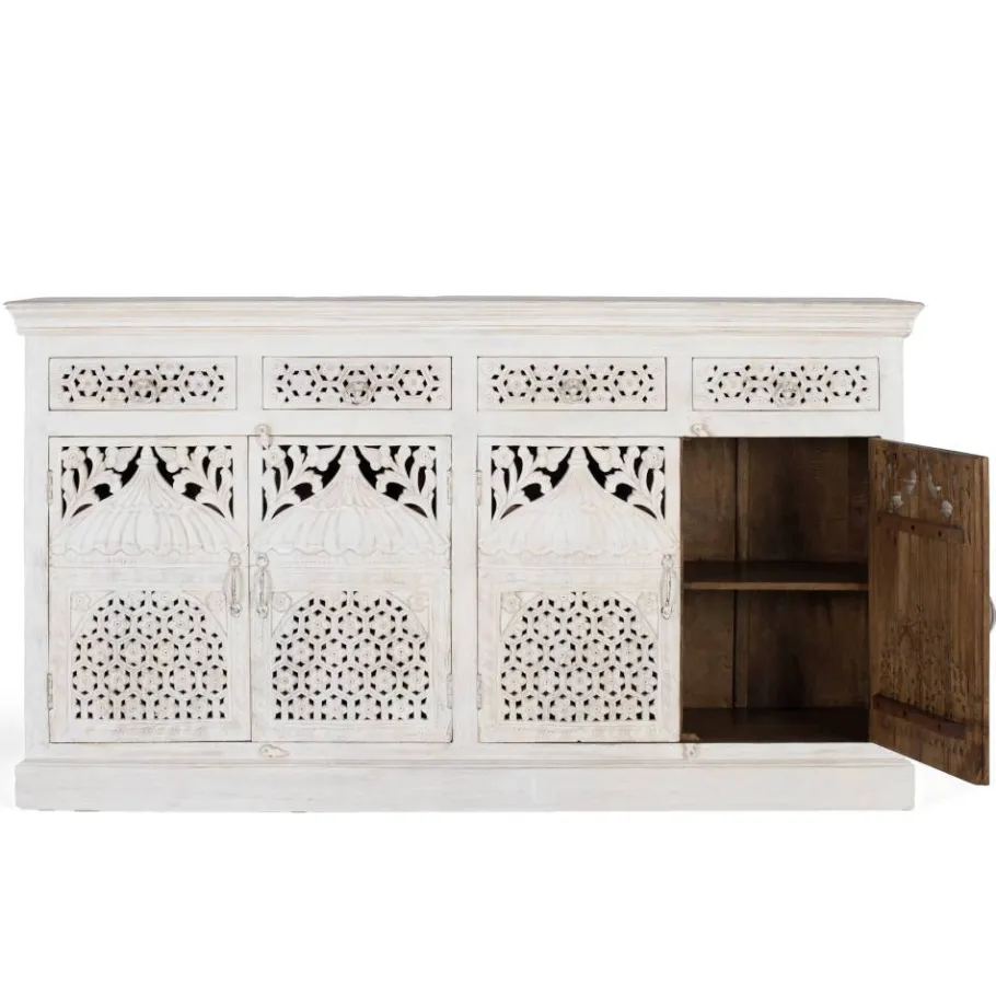 Online Wohnen White Wash Sideboard im orientalischen Stil - Capo