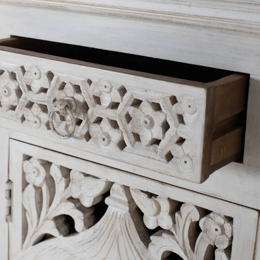 Online Wohnen White Wash Sideboard im orientalischen Stil - Capo