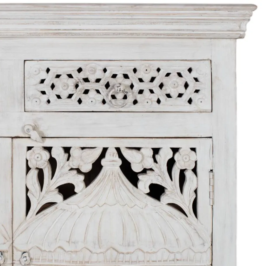 Online Wohnen White Wash Sideboard im orientalischen Stil - Capo