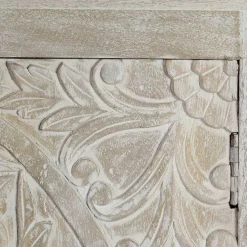 Wohnen White Wash Sideboard mit Mandala Schnitzerei - Bonany