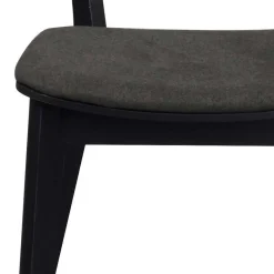 Hot Wohnen White Wash Tisch & Stühle Schwarz - Pessoa (siebenteilig)