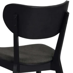 Hot Wohnen White Wash Tisch & Stühle Schwarz - Pessoa (siebenteilig)