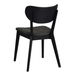Hot Wohnen White Wash Tisch & Stühle Schwarz - Pessoa (siebenteilig)