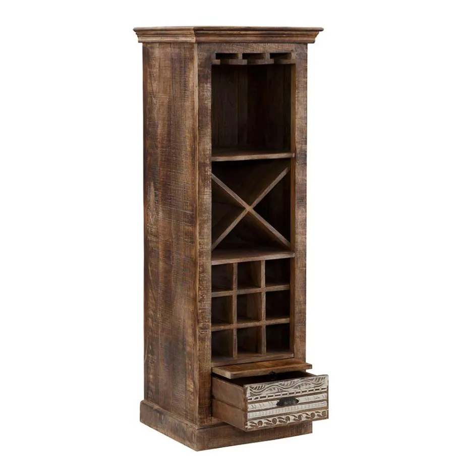 Best Wohnen White Wash Weinregal im Vintage Look - Paola